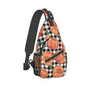 Calabazas de Halloween Crossbody Sling Mochila Sling Bag Moda Pecho Bolsa Cinturón Mochila para Viajes Senderismo Correr