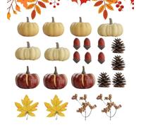 Calabazas Decorativas 23 Piezas Centro de Mesa Realista Artificial con