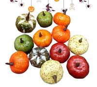 Calabazas Decorativas Artificiales - Festivo de Estilo Rústico | s Festivos Estatuilla 12 Unidades Para Decorar Hogar Pasillo Estantería Celebración Dormitorio Mesa De Centro Escritorio Fiestas