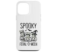 Calabazas divertidas de mapache de Halloween espeluznante y salvaje Carcasa para iPhone 13 Pro Max