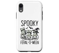 Calabazas divertidas de mapache de Halloween espeluznante y salvaje Carcasa para iPhone XR
