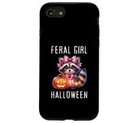 Calabazas divertidas de mapache para niña de Halloween espeluznante y salvaje Carcasa para iPhone SE (2020) / 7 / 8