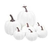 Calabazas falsas, calabazas artificiales, calabazas falsas, tela de felpa, 7 unidades, decoración de otoño para interiores, decoración de Acción de Gracias, festivales, hogares, mesa, calabaza, otoño