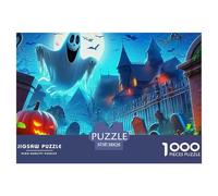 Calabazas Jumbie, 1000 Piezas, Regalo Divertido: Fantasma en un Cementerio embrujado para Adultos y niños, Actividad para el hogar, Regalo de 38 x 26 cm (1000 Piezas)
