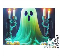 Calabazas Jumbie Puzzle para Adultos Divertido 300 Piece Cromático Otro Reino Decoración, Alivio del Estrés, Juego Educativo, Juego Intelectual, Relajación E Inteligencia (300pcs (40x28cm))