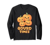 Calabazas Kawaii de Gourd Times para Halloween Jack o Lantern Manga Larga