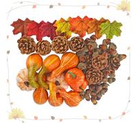 Calabazas para decoración - Juego de decoración del hogar de calabaza pequeña 166/otoño - Decoración del hogar para telón de fondo panadería entrada tazón relleno sesiones de fotos puerta delantera