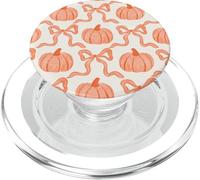 Calabazas y lazos naranjas patrón de Halloween lazos naranjas lindos PopSockets PopGrip para MagSafe