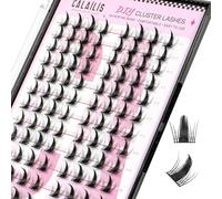 CALAILIS Extensiones de pestañas de manga de 96 unidades, rizado D, pestañas individuales, gran volumen y reutilizables, cinta superfina y suave y cómoda durante todo el día (JL)