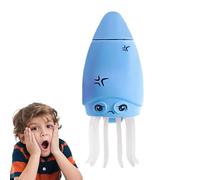 Calamar Artificial - Juguete de expulsión fluorescente grande de 10 cm, juguete divertido complicado, juego interactivo en el escritorio | Juguete novedoso para niños, chistes prácticos, huelga