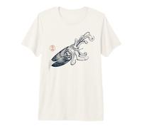 Calamar Flecha - Estilo japonés con Sello Kanji Camiseta Premium