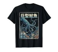 Calamar Gigante Arte Japonés Océano Camiseta gráfica económica