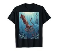 Calamar Gigante Arte Japonés Océano Camiseta gráfica económica