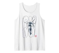 Calamar Gigante - Estilo Japonés con Sello Kanji Camiseta sin Mangas