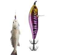 Calamares artificiales de agua salada, señuelos artificiales luminiscentes con forma de pulpo y sepia con anzuelos, cebos para cefalópodos, para hombre, actividades deportivas en agua salada y al aire