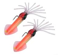 Calamares brillantes para aventuras de pesca nocturna dirigidas a varios peces en alta mar (13,5 cm, 35,5 g) A)