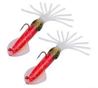 Calamares brillantes para aventuras de pesca nocturna dirigidas a varios peces en alta mar (13,5 cm, 35,5 g C)