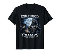 Calambres Periódicos Fin Divertido Desarticulado Obsceno Gen Z Bold Mordaza Meme Camiseta