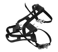 Calapiés para Pedales de Bicicleta Negro, Correa Ajustable | Nylon y Resina de Ingeniería, Tornillos de Acero, para Ciclismo Urbano y Fitness