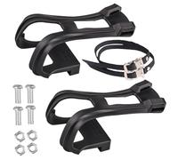 Calapiés y Correas de Seguridad para Bicicleta, Antideslizantes, Resistentes, con jaulas para los Dedos, Accesorios para Ciclismo Fijo..