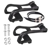 Calapiés y Correas para Bicicleta, Antideslizantes, Resistentes, con jaulas para los Dedos, Accesorios de Seguridad para Ciclismo Fijo..