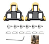 Calas de Bicicleta de Carretera Compatibles con Shimano SPD-SL SH10 SH11 SH12, Calas de 6° Float para Zapatillas de Ciclismo de 3 Agujeros, con 6 Tornillos y 6 Arandelas, para Ruta e Indoor
