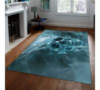 Calavera Alfombra 100x150 para Dormitorio Comedor Alfombrilla Lavable Zona Antideslizante Tapete Gótica Oscura Estampado Esqueleto Oficina bajo la Mesa Finas y Suaves Decoración de Cueva