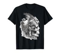Calavera Azteca emplumada Maya Mexicana indígena Azteca Camiseta