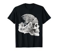 Calavera Azteca emplumada Maya Mexicana indígena Azteca Camiseta