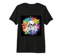 Calavera con Lirios para godos y emos Camiseta Premium