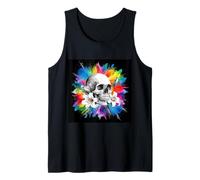 Calavera con Lirios para godos y emos Camiseta sin Mangas
