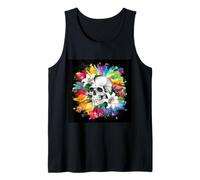 Calavera con Lirios para godos y emos Camiseta sin Mangas