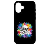 Calavera con Lirios para godos y emos Carcasa para iPhone 16