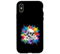 Calavera con Lirios para godos y emos Carcasa para iPhone X/XS