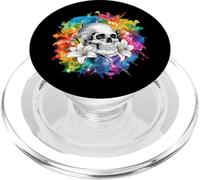 Calavera con lirios para godos y emos PopSockets PopGrip para MagSafe