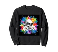 Calavera con Lirios para godos y emos Sudadera
