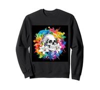 Calavera con lirios para godos y emos Sudadera