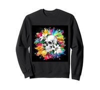 Calavera con Lirios para godos y emos Sudadera