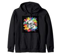 Calavera con Lirios para godos y emos Sudadera con Capucha