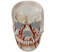 Calavera con mandíbula móvil completa para casco de cabeza con esqueleto realista móvil aterrador con movimiento