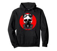 Calavera con máscara de Gas y Gafas Steampunk de Terror Halloween Sudadera con Capucha