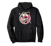 Calavera coqueta con moño y aretes grandes en estilo caricat Sudadera con Capucha