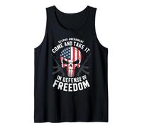 Calavera de Bandera Americana - Come and Take It, Proud 2A Patriot USA Camiseta sin Mangas