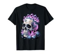 Calavera De Cristal Con Rayos Y Energía De Amatista Camiseta