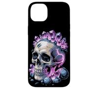 Calavera De Cristal Con Rayos Y Energía De Amatista Carcasa para iPhone 14 Plus