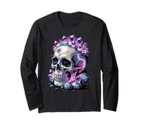 Calavera De Cristal Con Rayos Y Energía De Amatista Manga Larga
