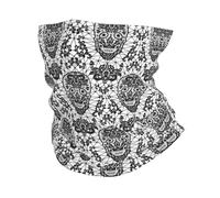 Calavera De Encaje Negro, Muerte Blanca, Vintage Calentador De Cuello Lavable Bandana Secado Rápido Pasamontañas para Deportes Mujer Yoga 25X50Cm