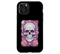 Calavera de Flores romántica de Estilo gótico Carcasa para iPhone 11 Pro