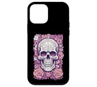Calavera de Flores romántica de Estilo gótico Carcasa para iPhone 12 Mini