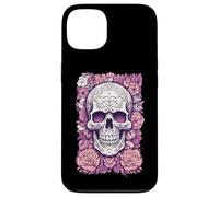 Calavera de Flores romántica de Estilo gótico Carcasa para iPhone 13